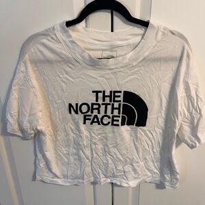 The North Face Women's Black and White Logo Crop Top